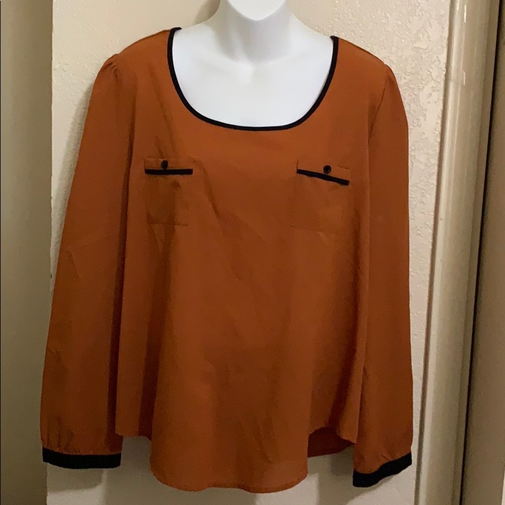 Burnt orange blouse